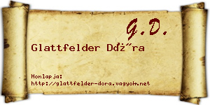 Glattfelder Dóra névjegykártya