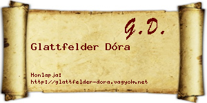 Glattfelder Dóra névjegykártya
