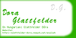 dora glattfelder business card